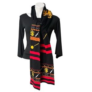 Unisex Hot Topic Harry Potter Gryffindor Fair isle Scarf Warner Broth Bioworld